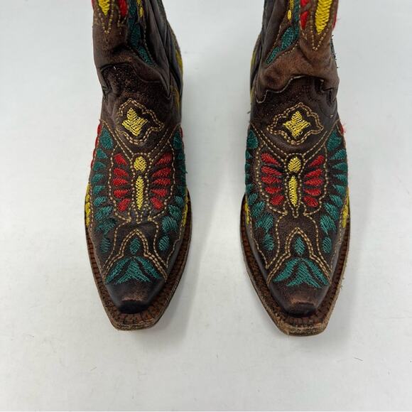 Corral Kids Boots with Colorful Embroidery - Picture 7 of 9